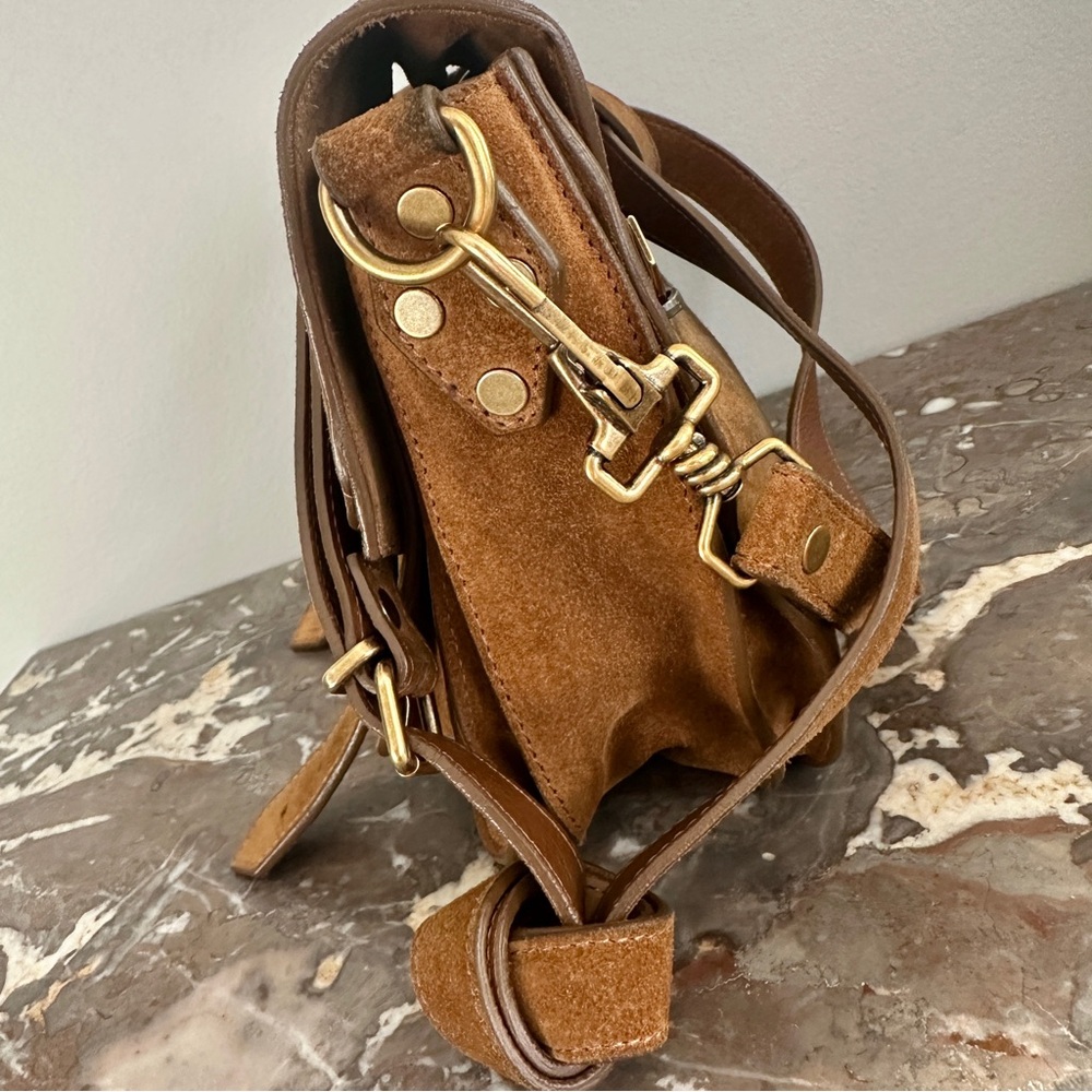 Proenza Schouler Mini Suede PS1 Crossbody Bag in Caramel - Picture 7 of 16
